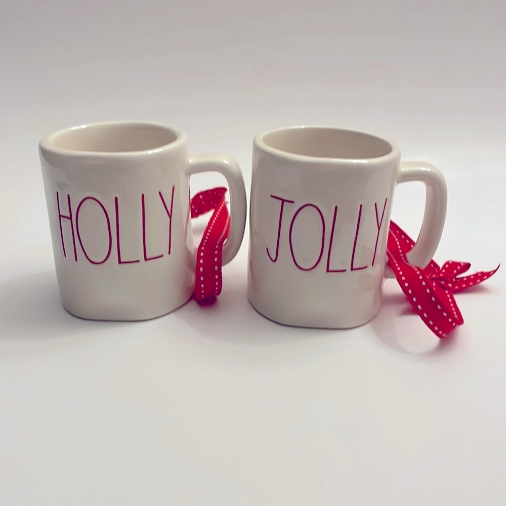 Rae Dunn Holly & Jolly Ceramic Ornaments